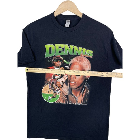 Dennis Rodman T-Shirt Black Size Medium Gildan Tee - Picture 6 of 9